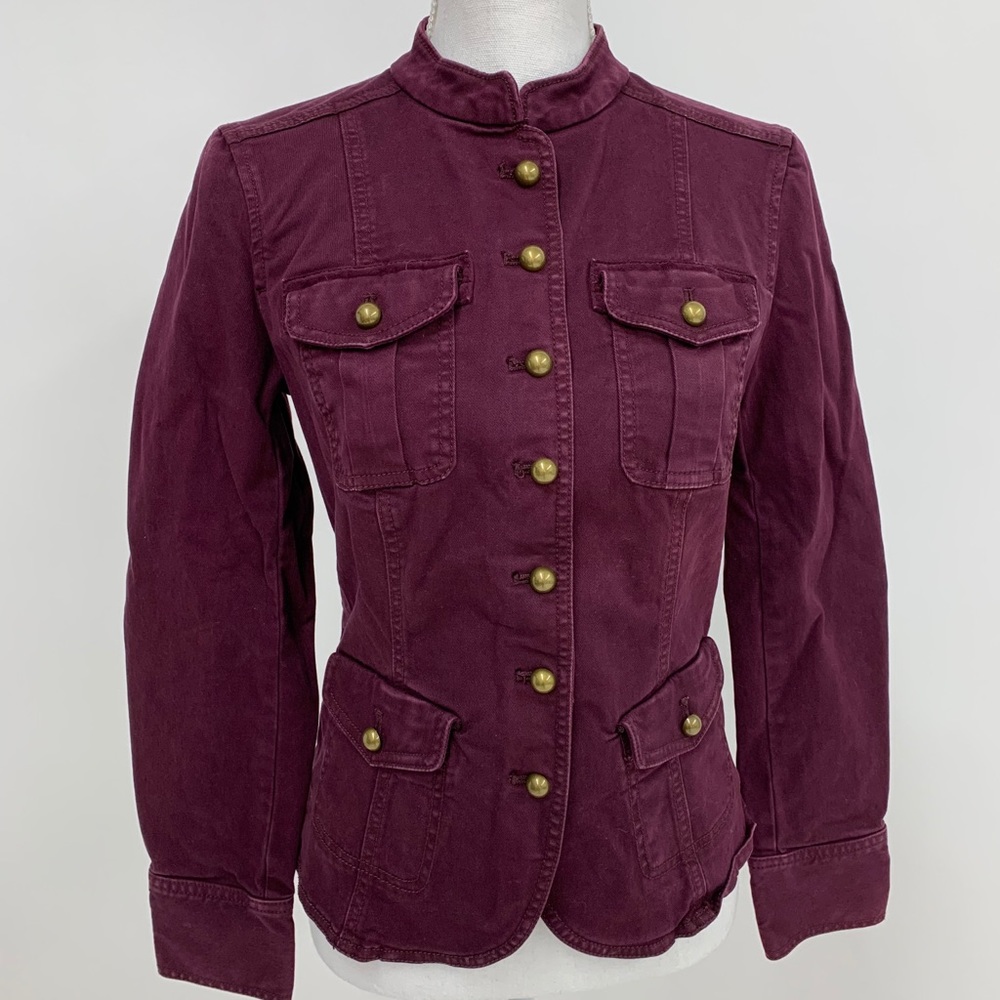 White House Black Market Jacket in Plum
